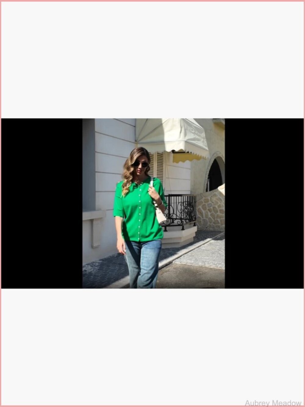 Short Sleeve Button Front Cardigan Lightweight Crew Neck Knit Sweater Top - Picture 7 of 7